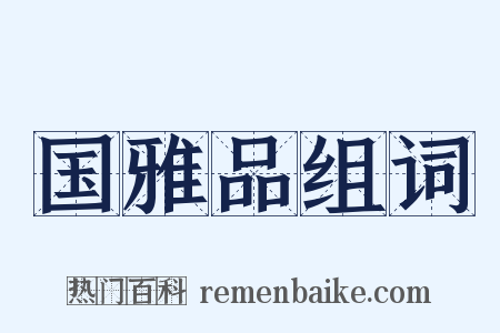 国雅品组词是什么意思的图片
